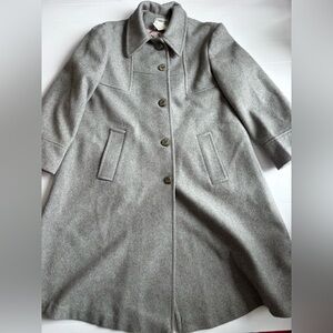 Vintage Claudette Canadian Wool Coat Grey Size 8